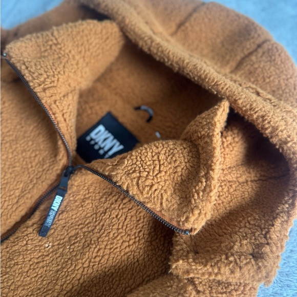 DKNY Tan Sherpa Puffer Jacket - Picture 2 of 7